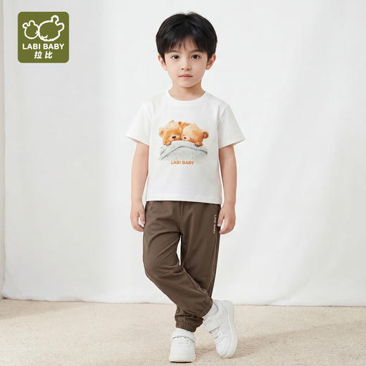 拉比童衣夏悦动拼接束口长裤j6LZBC101436 商品图2