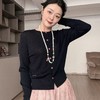 春日撞色~100美丽诺羊毛春夏甜酷感针织开衫外套 商品缩略图1
