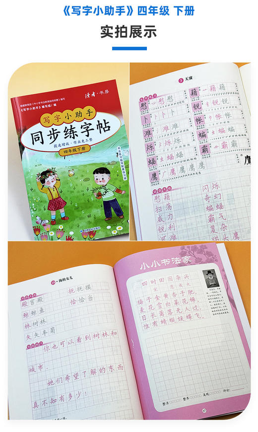 【4年级】2026春季学期 小学语文同步练字帖 全学段、阶梯式硬笔书法练习册 商品图1