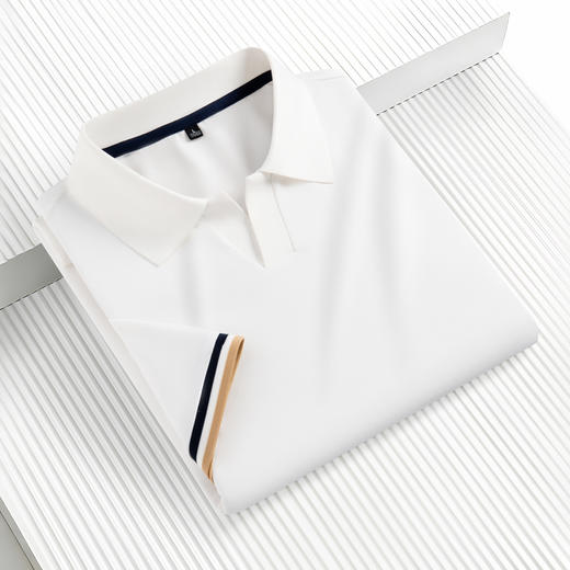 半身缘男装 夏季海鸥领老钱风抗紫外线防蚊短袖POLO衫PY45 商品图7