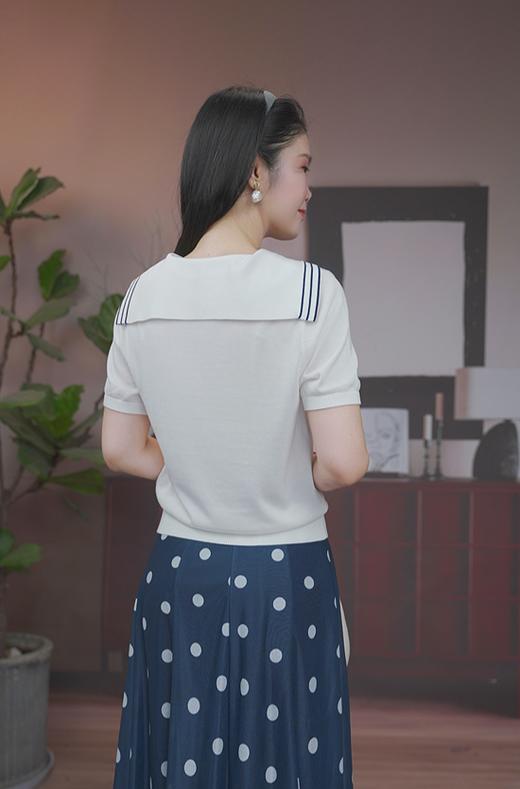 司歌海军领针织套头上衣G93G3815 商品图3