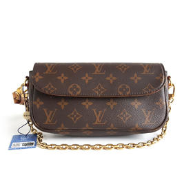 【95新】LV路易威登M81911棕色老花Ivy腋下包链条包单肩包女士210326AK13