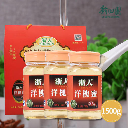 500g*3浙人洋槐花蜂蜜礼盒装 商品图0