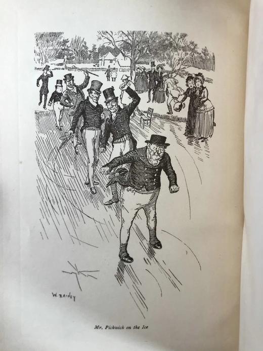 1901年 狄更斯《匹克威克俱乐部》 8幅插图 漆布精装大32开 商品图2