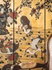 独角鹿西洋古董20世纪初期中国出品花鸟山水主题六曲款彩屏风 商品缩略图6