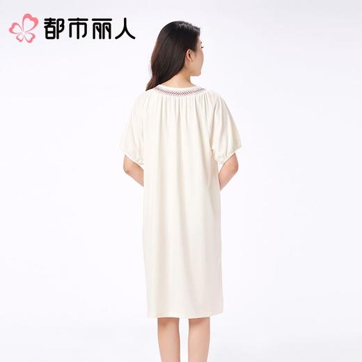 都市丽人睡衣女士睡衣薄家居服水光棉睡衣女士莫代尔短袖裙女装睡裙LHC6B5 商品图2