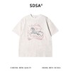 SDSA男装2026新款轻奢潮牌扎染满天星小马印花设计圆领短袖T恤 商品缩略图0