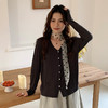 森岛醋酸亚麻针织开衫女天丝简约亲肤纽扣上衣肌理感百搭薄款外套 商品缩略图6
