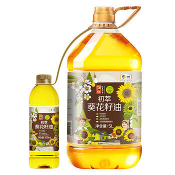 初萃 中粮葵花籽油5L+400mL 一级 物理压榨 充氮保鲜 食用油 /粮油调味 /食用油 /葵花籽油 商品图0