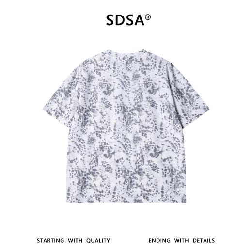 夏季高级感新款男士豹纹清新色调品味韩系圆领短袖T恤百搭时尚 商品图4