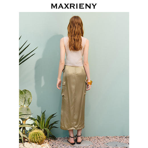 【商场同款】MAXRIENY法式优雅钉珠镂空毛衫女25夏修身显瘦上衣女(货号:MC86SW269) 商品图3