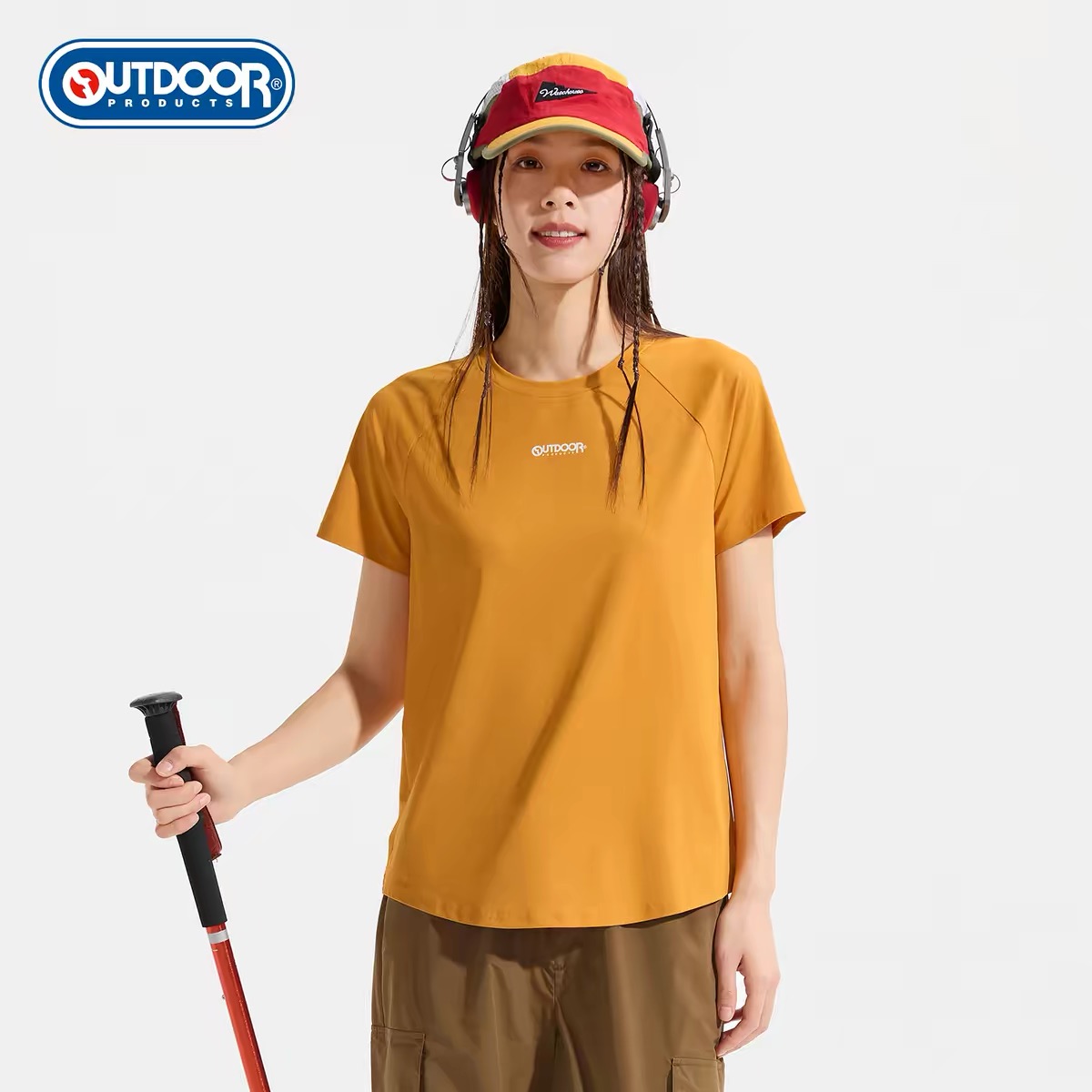 【5折】6楼OUTDOOR新款户外运动休闲吸湿速干插肩时尚透气凉感功能短袖T恤吊牌价199折后价99