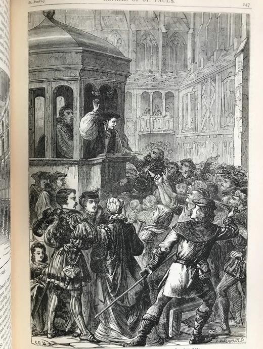 约19世纪后期 过去与现在的伦敦（全6卷） 数千幅版画插图 漆布精装16开 商品图6