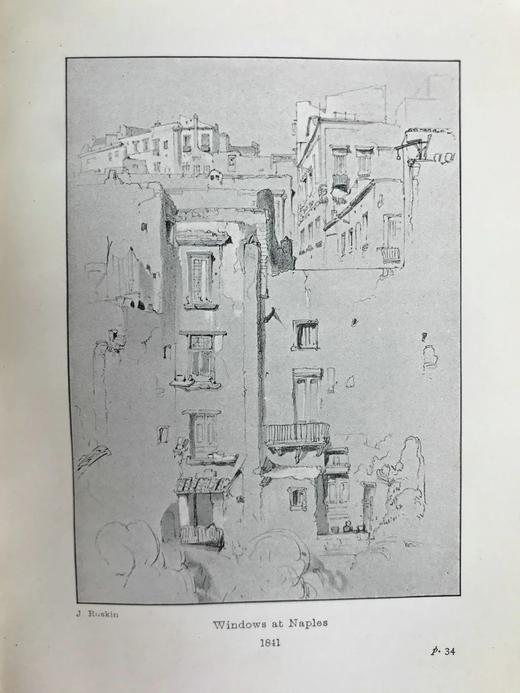 1905年 罗斯金《建筑的诗意》 约30幅插图 漆布精装32开 商品图9