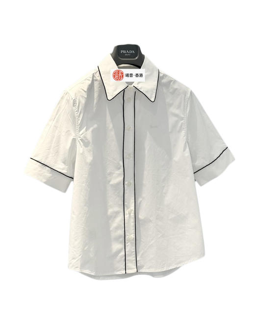 女款织带刺绣短袖衬衫ba020 商品图0