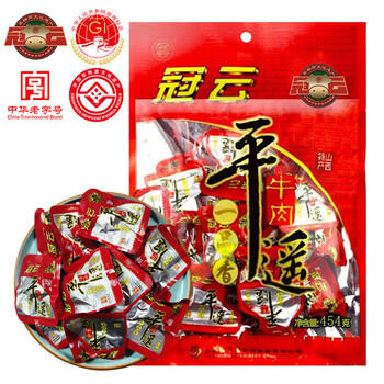 冠云平遥牛肉一品香454g 酱卤牛肉粒熟食年货 山西特产 中华老字号 /休闲食品 /肉类零食 /牛肉类 商品图0