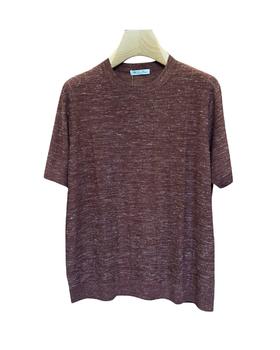 男款雪花纹短袖针织衫ho015