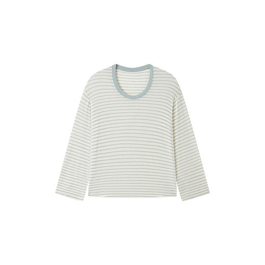 森岛 天丝醋酸亚麻针织衫 春夏宽松慵懒松弛轻薄透气T恤上衣 商品图4