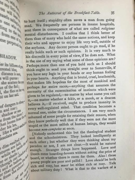 约19世纪后期 霍姆斯《早餐桌系列散文集》（全3卷） 全真皮精装36开 商品图4