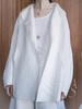 Boboutic 26SS 牛奶白/碳黑丝棉麻廓形夹克 商品缩略图3