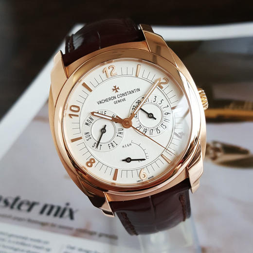 【95新】Vacheron Constantin 江诗丹顿85050/000R-I0P29自动机械机芯日期、星期显示；动力储备显示41*50.7MM（男款）奎德利系列18K玫瑰金170326NJS09 商品图4