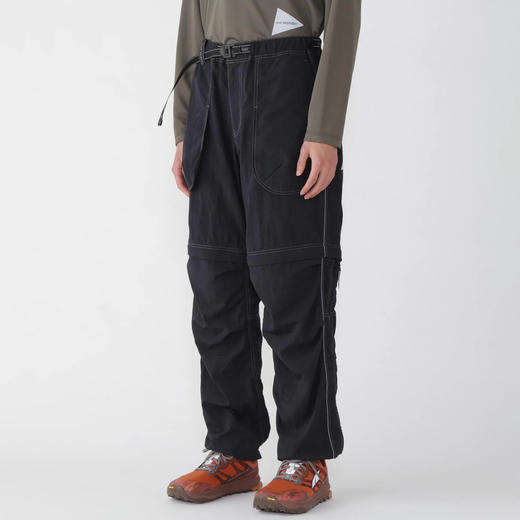 and wander Ny 塔夫绸尼龙空立体剪裁机能性长裤 可脱卸变短裤 商品图0