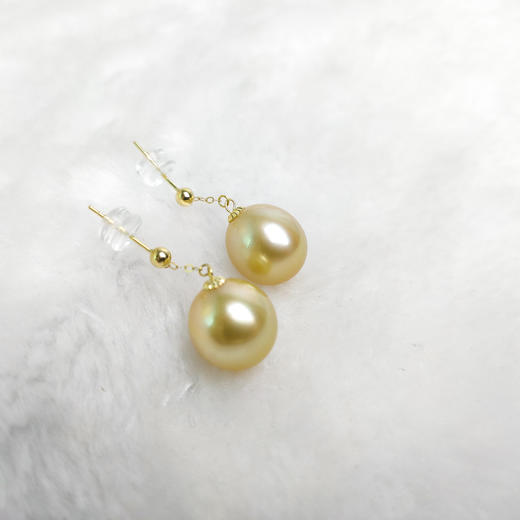 ⁶【南洋金珍珠】18K金耳线，11-12MM，编号EX20，出证书，48小时鉴赏期——SS06-CR-YMZZ【HOT】 商品图3