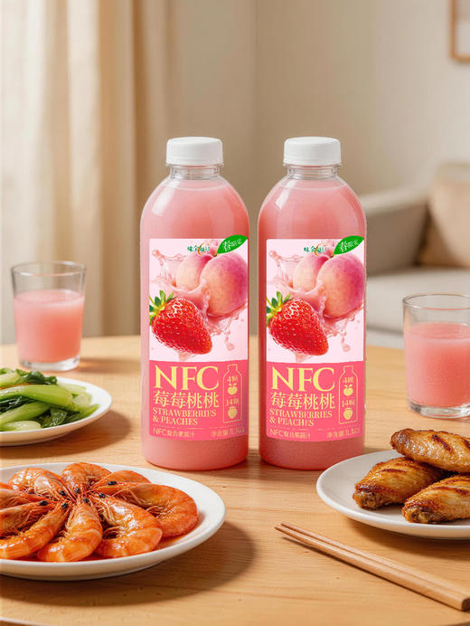MM 山姆 味全NFC莓莓桃桃复合果蔬汁 1L*2 商品图4