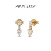 ShiningHouse[培育] 18k金钻石耳饰 刻面形人工真钻人造钻石K金耳钉时尚钻石耳饰耳环悦己送礼臻选【此商品不支持7天无理由退货退款】预计3日发货 商品缩略图1