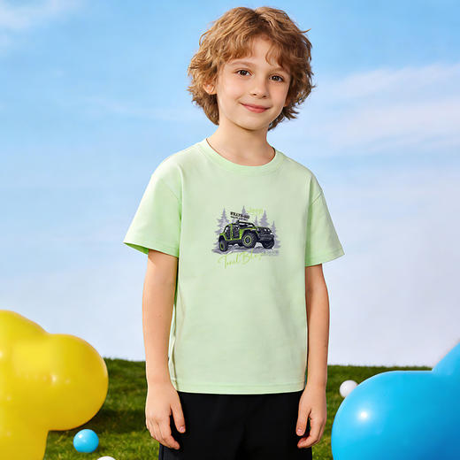 品牌直发【JEEP SPIRIT 儿童纯棉落肩T恤210TZ款 2件装】重磅200G儿童纯棉落肩T恤 如云感般柔软细腻 商品图2