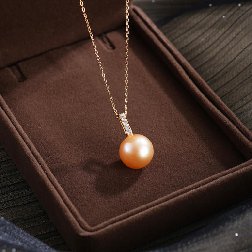 子佩集【缪斯之梦】银S925珍珠惜王妃套链项链【MLTL055】镀金一字吊球粉2602 商品图1