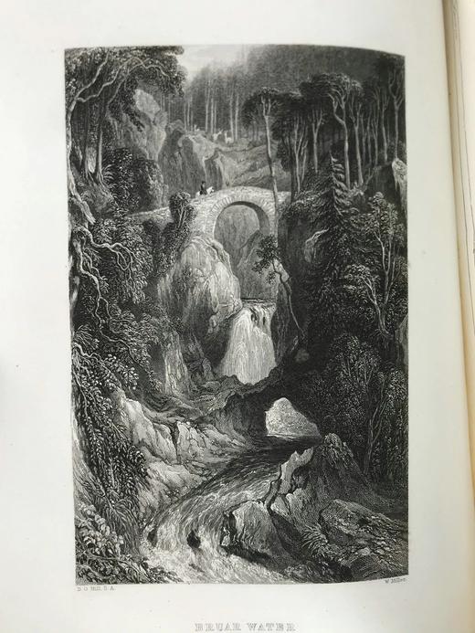 1863年 彭斯作品全集（全2卷） 数十幅版画插图 真皮精装16开 商品图10