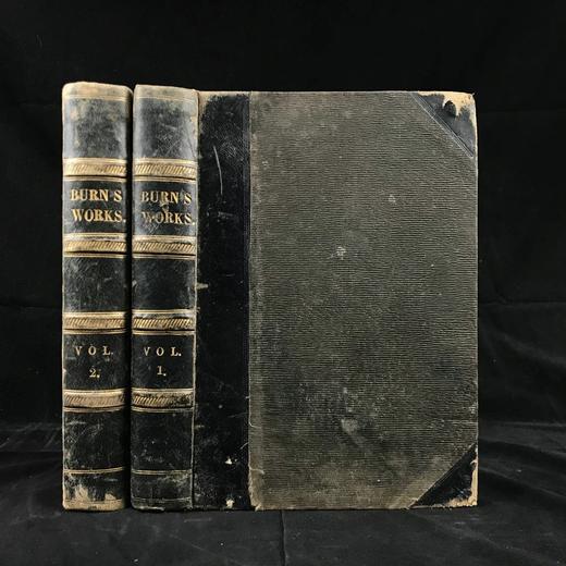 1863年 彭斯作品全集（全2卷） 数十幅版画插图 真皮精装16开 商品图0