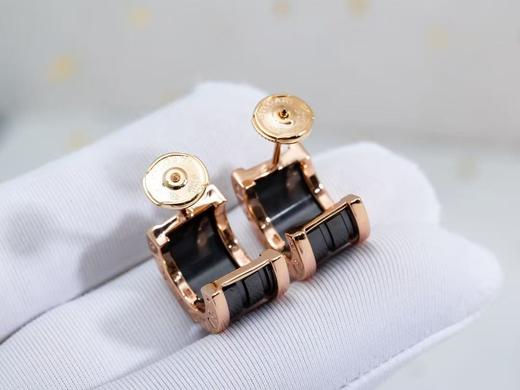 宝格丽 B.Zero1系列黑色陶瓷 玫瑰金色一对 耳环 女款 商品图1