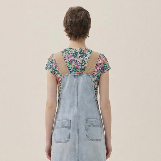 谜底印花T恤短袖2026年夏季新品复古弹力短款亲肤上衣女266MT6011 商品图2