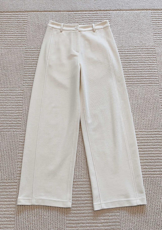 330-5自留 小禾渠道圆正 侧缝前移 丝棉麻 斜纹针织布 柔滑垂坠 巨好穿直筒裤 可穿薄底鞋 商品图11