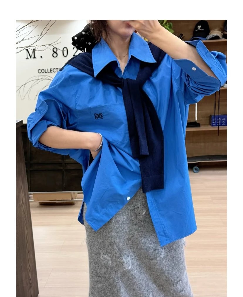 一店k 哇哦！这衬衫也太好看了！把松弛时髦焊在身上了！酷飒风 可盐可甜御姐范！廓形剪裁藏着慵懒的小心机 披肩叠穿！谁穿谁爱上！随意打个结 瞬间层次感Buff！超多明星同款 Ann宽松披肩衬衫！