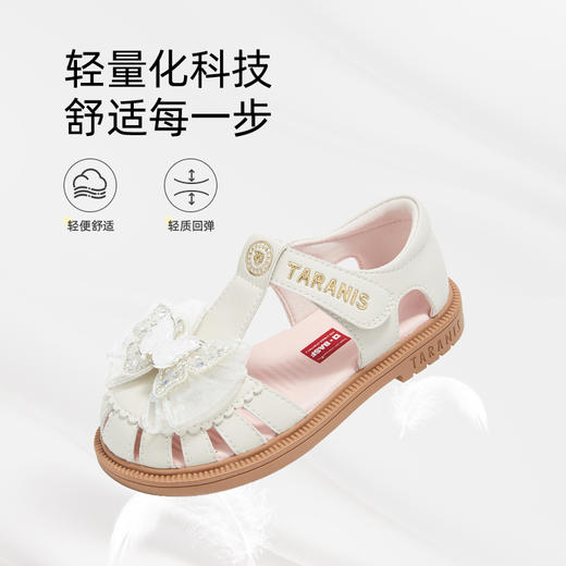 泰兰尼斯童鞋meta女童公主凉鞋夏款2026新款软底皮鞋女孩透气单鞋M07X6B8768 商品图3