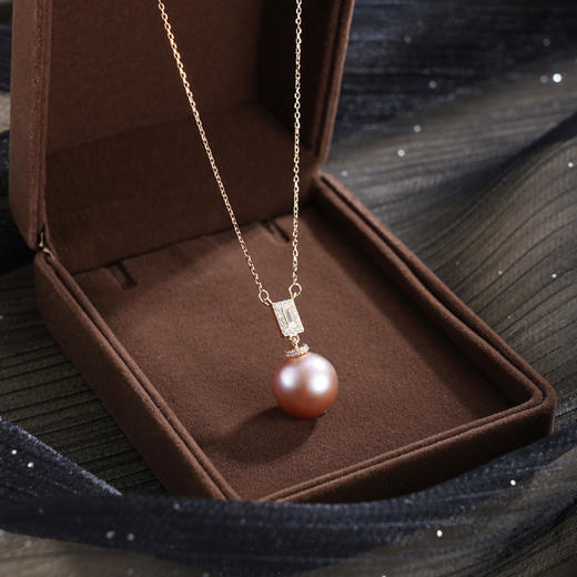 子佩集【璀璨凝华】银S925珍珠惜王妃套链项链【MLTL057】镀金方块吊球粉2602 商品图1