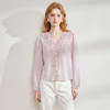 西遇法式木耳边蕾丝V领2026春装新款衬衫女长袖宽松设计感上衣H0060258 商品缩略图3