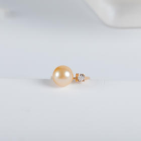 ⁶孤品：【南洋金珍珠】18K金钻石戒指，10-11MM ,编号JZG97，指圈13#/14#，48小时鉴赏期——SS06-CR-YMZZ【HOT】