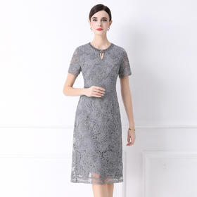 「高货deo」全新升级【铂金会员468/天猫629/差价161】(41922)洛诗琳重工手工钉珠连衣裙2026夏季优雅蕾丝通勤修身裙