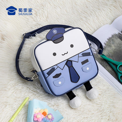 【蓝衬小方包】大容量单肩斜挎包创意卡通儿童书包小学生背包男女出游旅行包 商品图10