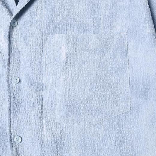 SDSA男装2026新款高贵轻奢潮牌扎染肌理提花翻领短袖衬衫百搭宽松 商品图3