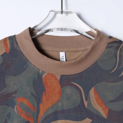 SDSA男装2026新款高贵轻奢艺术感抽象撞色设计圆领短袖T恤百搭 商品图1