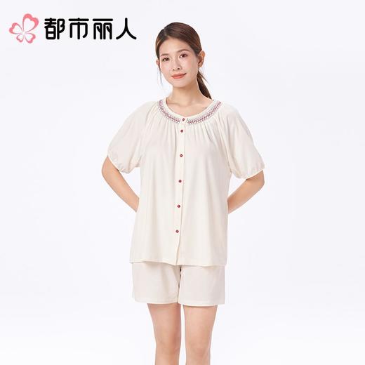 都市丽人睡衣女士睡衣薄家居服水光棉睡衣女士莫代尔短袖套装女装短袖短裤LHC1B8 商品图1