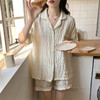 夏季【可爱舒适云朵棉睡衣】夏天新款短袖套装 撞色格子开衫家居服  商品缩略图5