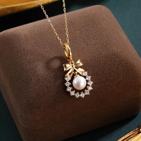 子佩集【圣诞颂歌】银S925珍珠惜王妃套链项链【MLTL042】镀金蝴蝶结2602