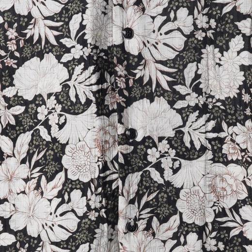 SDSA男装2026新款高贵轻奢复古撞色满印花卉翻领短袖衬衫百搭休闲 商品图3