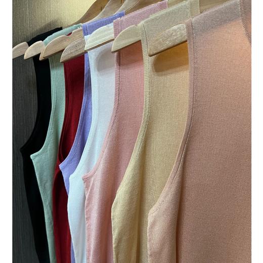 S·Y·C【贴身百搭】韩系简约纯色圆领显瘦轻薄无袖背心 商品图2